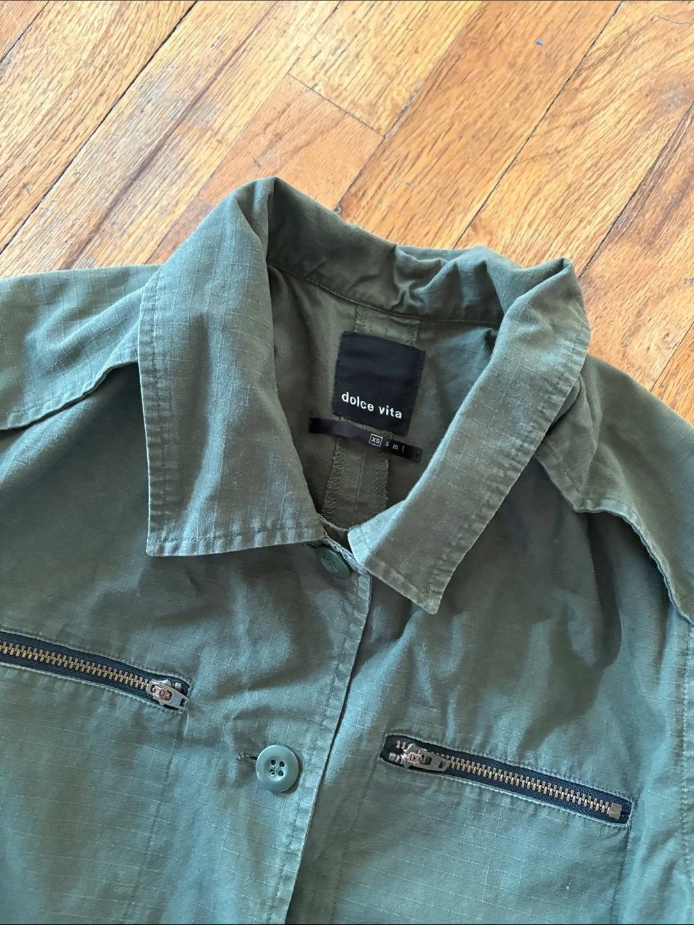 Dolce Vita Olive Green Utility Anorak Jacket Size XS
